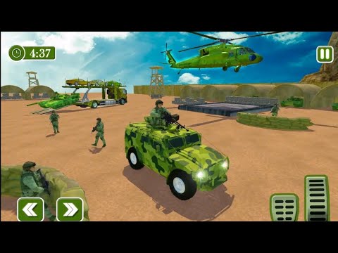 Transporting Combat Vehicles in Trailer Truck - Army Car Transporter 2019 - Android Gameplay
