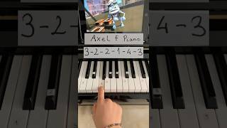 Axel F Beverly Hills Cop - Easy piano tutorial  #piano #pianotutorial #shorts #axelf #crazyfrog