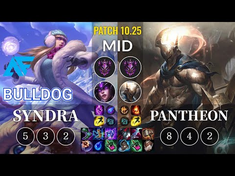 AF.A BuLLDoG Syndra vs Pantheon Mid - KR Patch 10.25