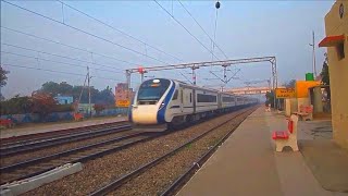preview picture of video 'Train-18 || New Delhi - Allahabad Trial || Indian Railways'