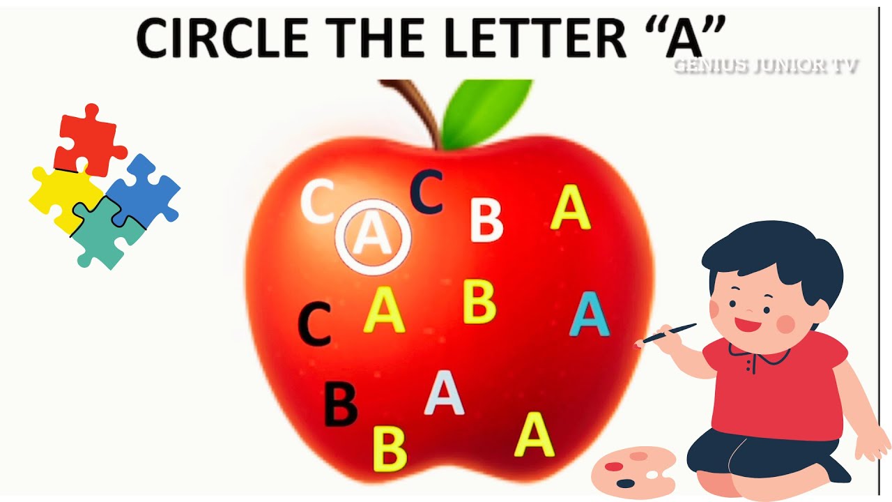 Letter “A” Activity for preschool!Circle the Letter A!Worksheet!abc song!Alphabet worksheet