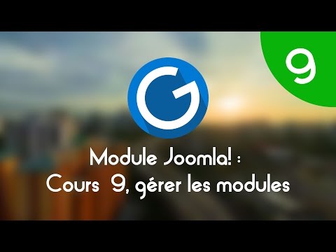 Formation IMM Module Joomla Cours tuto 9 gérer les modules