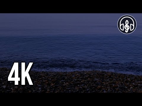 Sounds of nature. A dark screen with the sounds of the black sea. 12 hours of 4K video.