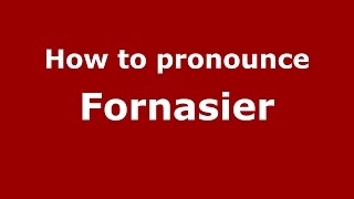 How to pronounce Fornasier