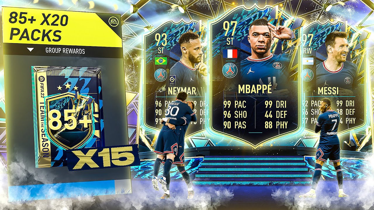 FIFA 22 15 x Guaranteed 85+ x 20 Ligue 1 TOTS Swaps Packs!