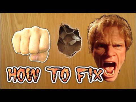 ✔✔how to repair gamer rage damaged  doors made a hole?  how to repair it easy😉