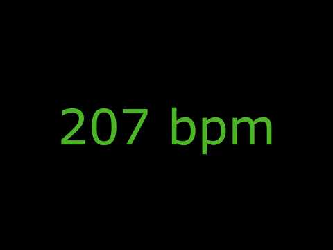 Metrónomo 207 bpm 4/4-volumen alto - Para practicar ejercicios de Guitarra Eléctrica-Bajo-Batería.
