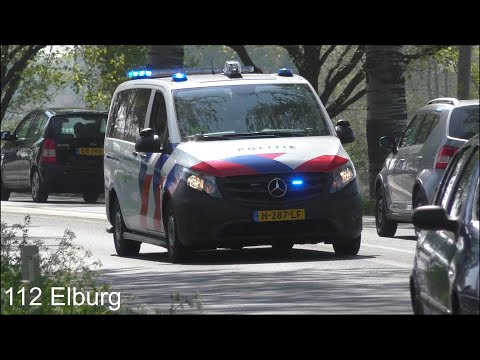 PRIO 1 Politie Vito 2020 Veluwe Noord met spoed naar een aanrijding met letsel in Elburg