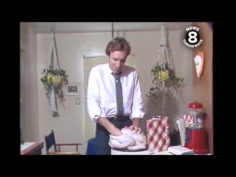 News 8 Throwback 1983: Larry Himmel prepares a Thanksgiving turkey