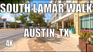 Walking South Lamar AUSTIN, TX | 4K 1-Hour Loop | Shops, Murals, Bars & Local Flavor