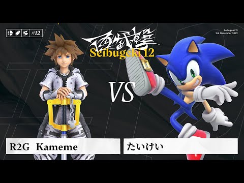 西武撃＃12 TOP32 R2G Kameme(Sora,Megaman) vs たいけい(Sonic)