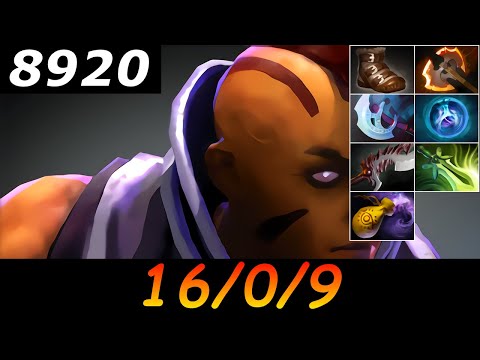 Dota 2 Anti-Mage 8920 MMR 16/0/9 (Kills/Deaths/Assists) Ranked Full Gameplay