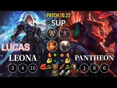 IGY Lucas Leona vs Pantheon Sup - KR Patch 10.22