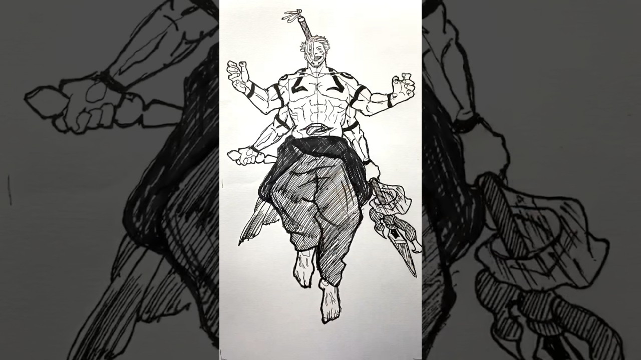 Sukuna true form ￼Speed Drawing | Jujutsu Kaisen #sukuna #gojo #jjk #itadori