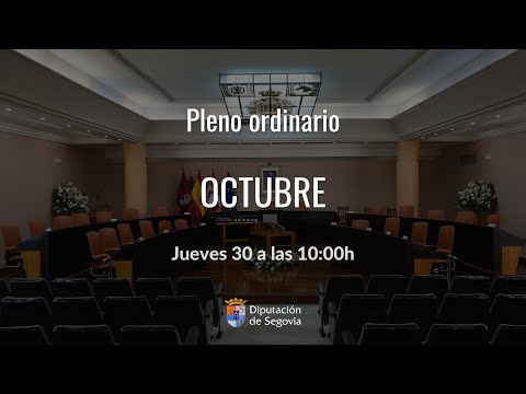 Pleno ordinario 30 de octubre de 2025
