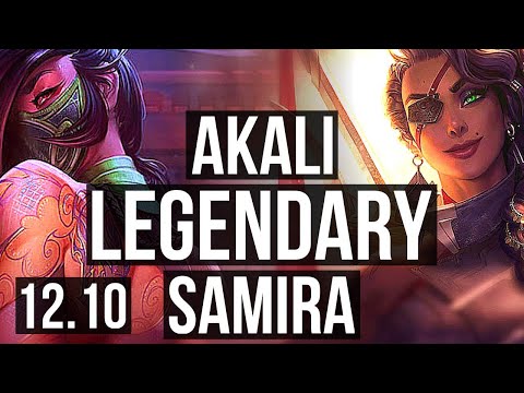 AKALI vs SAMIRA (MID) | 7 solo kills, Legendary, 22/5/10, 400+ games | NA Diamond | 12.10