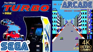 Turbo Arcade ( Sega 1981 ) 4k Gameplay