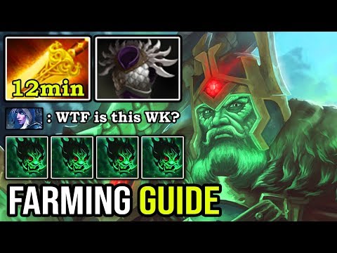 WTF 12Min Radiance Crazy Farming Guide Wraith King Absolute Unkillable 100% IMBA Meta DotA 2