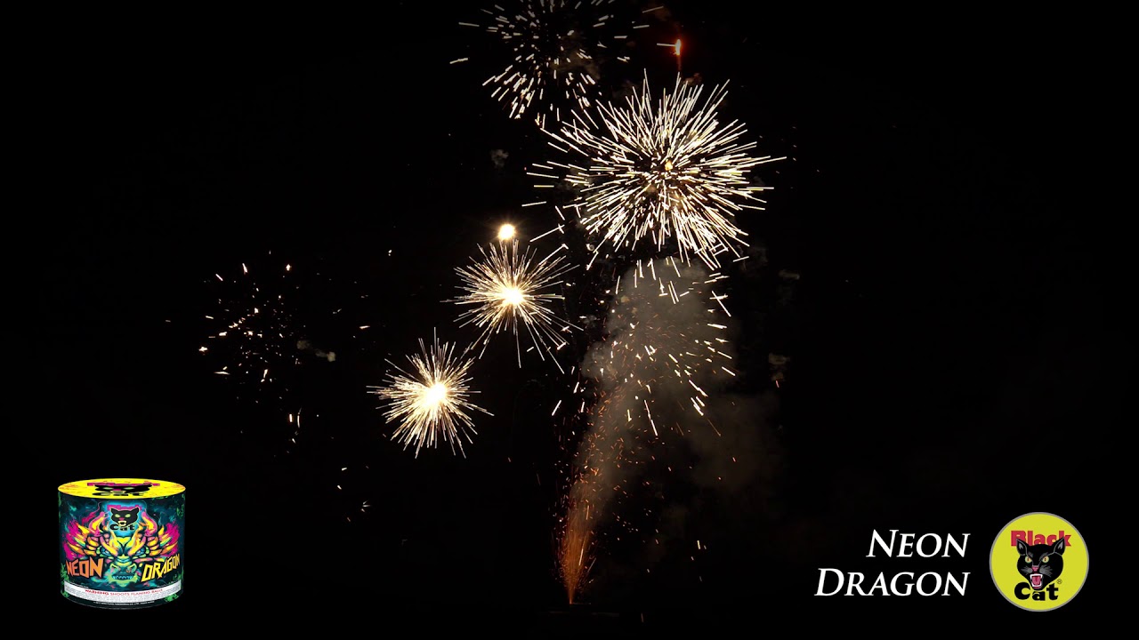 Neon Dragon - Black Cat Fireworks