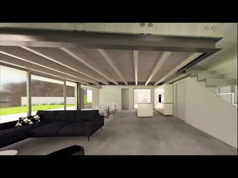 Render 360° di villa moderna in collina