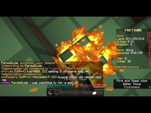 Just Doing Factions Ep 204 |THX PandaDude!!!| (Herobrine.org)