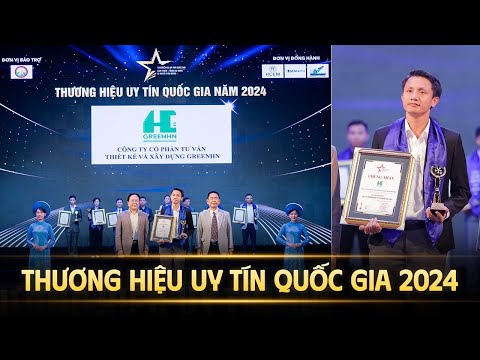 GreenHN Nhận Giải Thưởng Thương Hiệu Uy Tín Quốc Gia 2024 - Xây Nhà Trọn Gói GreenHN