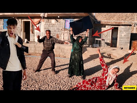 Forced marriage by Setareh and Jang's parents, with Abbas in the middle.