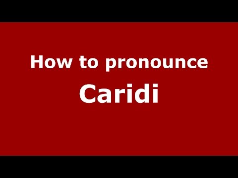 How to pronounce Caridi