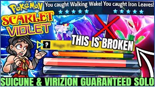 How to Solo Walking Wake & Iron Leaves in 1 Attack Easy - Best Raid Guide - Pokemon Scarlet Violet!