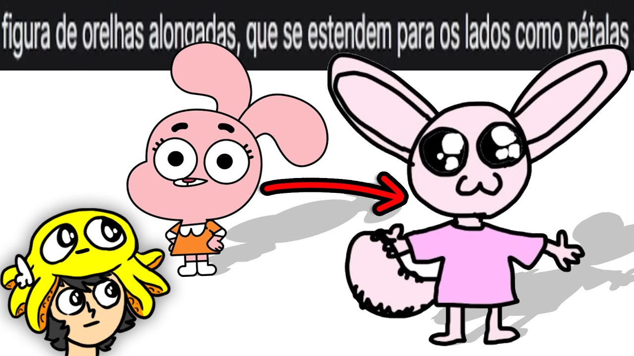 tentando desenhar e adivinhar os personagens só com a descrição deles