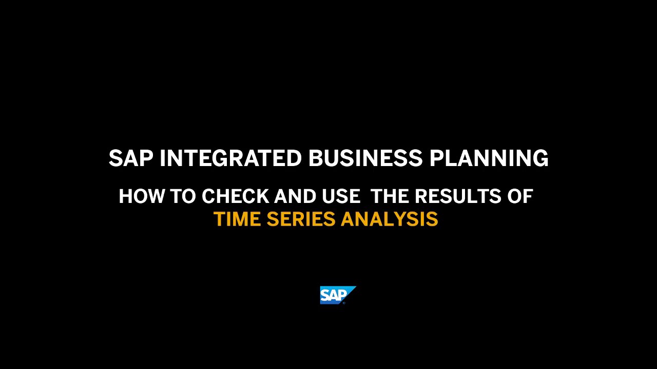 How the Check and  Use the Results of Time Series Analysis
