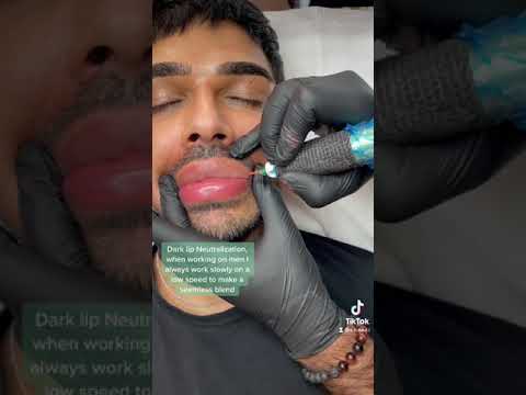 Lip tattoo for men 🤌🏽✨ IG:LIPBROWKING #shorts #menslips