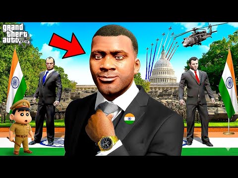 Gta 5: Franklin Became President of Los Santos | Dhanu Dino & Shin Chan 