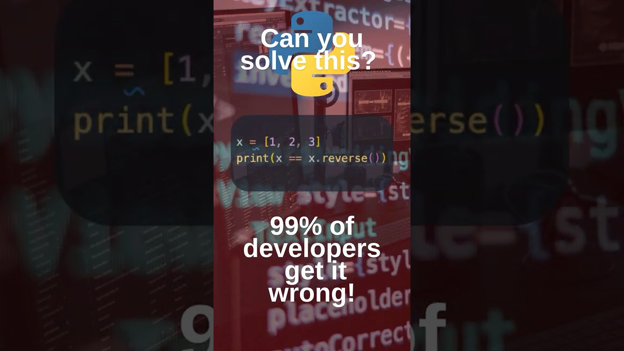99% of Developers Get This Python Question Wrong! Coding Puzzle Explained #leetcode #coding #python