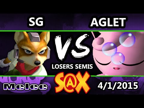 S@X - Aglet (Jigglypuff) Vs. SG (Fox) SSBM Losers Semis - Smash Melee
