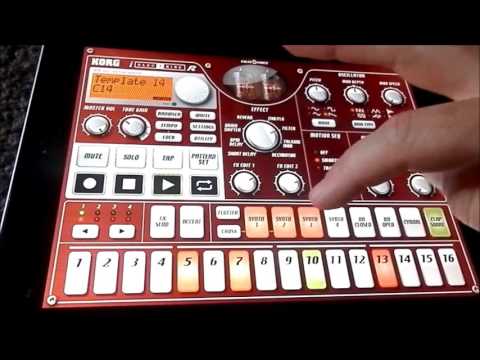 Korg Electribe on the Ipad - demo and tutorial