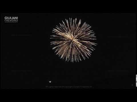 Pyro Effects Shell 150 mm Gold Rain:White Strobe