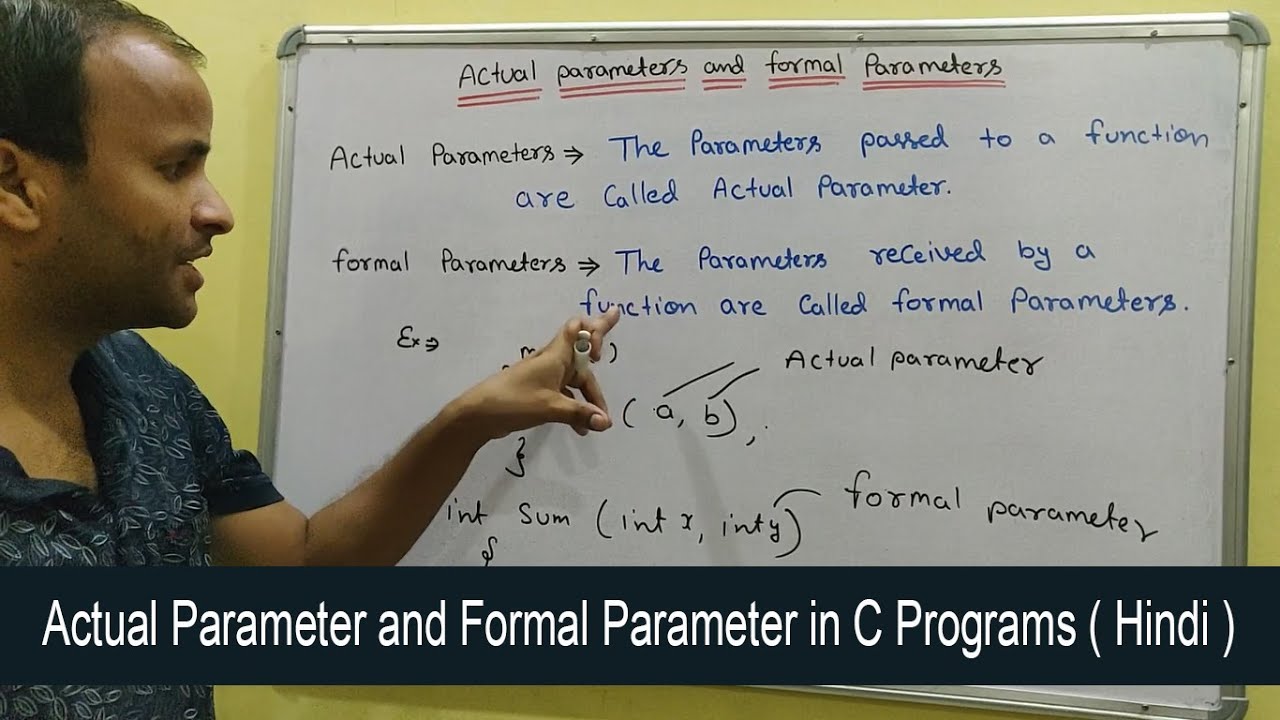 What are Actual parameter and Formal parameter in C Programs with example | Learn Code