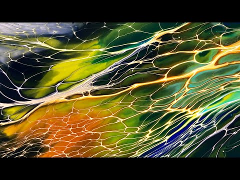 #204.  SheleeArt Blowout on an 18x24!!  / amsr / bloom technique / art therapy / dutch pour