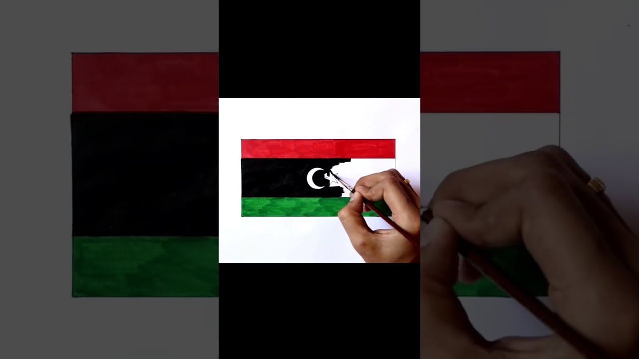 Libya Flag Drawing #libya #flags #shorts