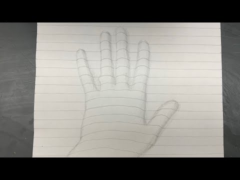 3D hand Illusion drawing