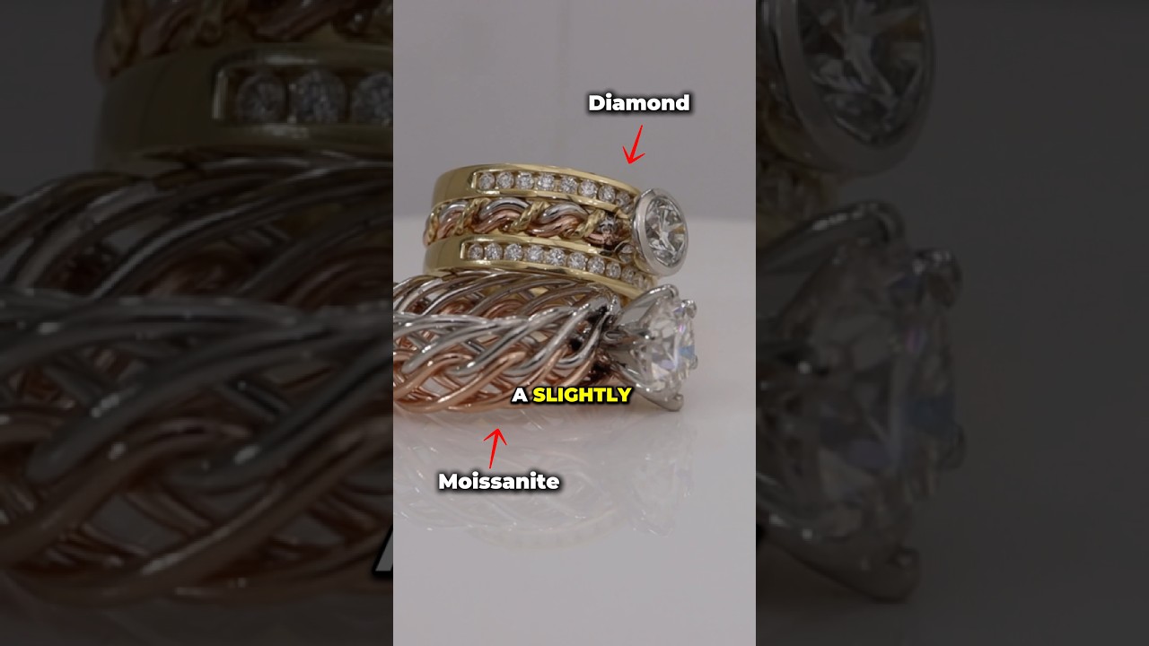 Moissanite vs. Diamond 💎  let’s compare #jewelry #engagementring