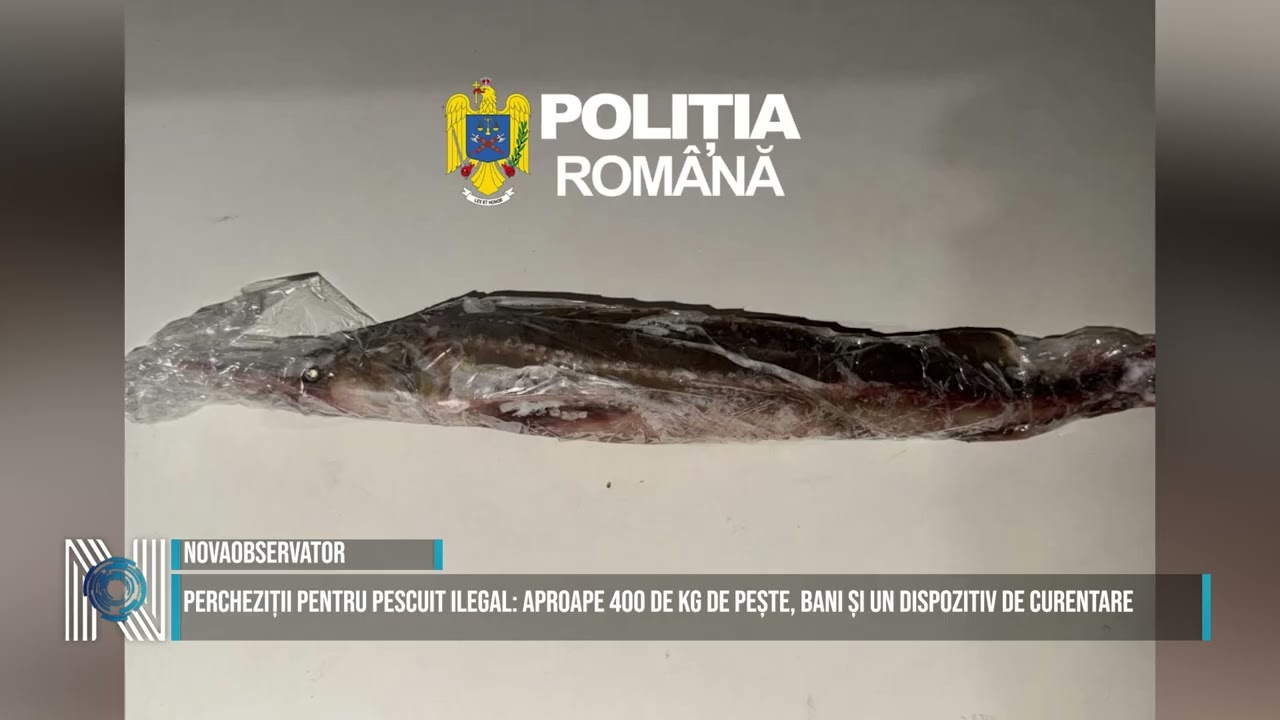 Percheziții pentru pescuit ilegal: aproape 400 de kg de pește, bani și un dispozitiv de curentare