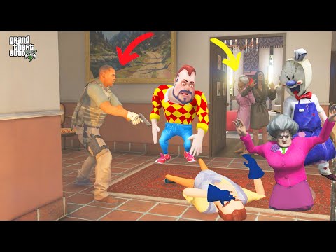 KIZLARI ARARKEN HAPSE DÜŞTÜK 😱 GTA 5 Dark Riddle Hello Neighbor Sary Teacher