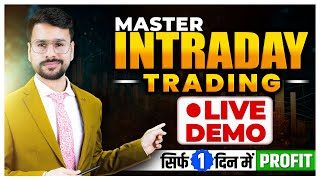 Intraday Trading For Beginners: LIVE Trading DEMO | Short Selling | Intraday kaise kare in hindi