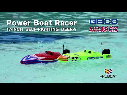 Pro Boat Miss GEICO 17" Power Boat Racer Self-Righting Deep-V RTR