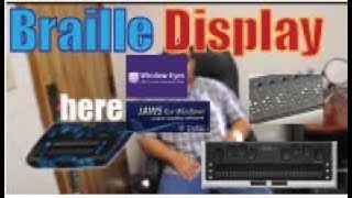 What is a braille display tactile electronic display for the blind