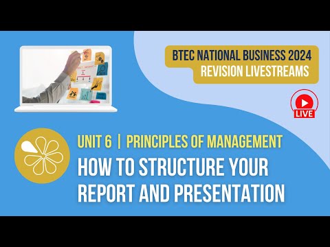 How to Structure the Report and Presentation | BTEC National Business Unit 6
