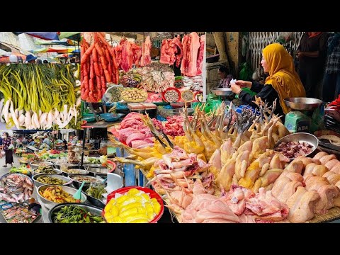 Best Cambodian Fresh Food & Daily Street Market Show - Phnom Penh Daily Food tour 