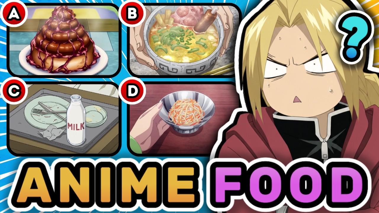 🍜  Guess the Anime by its FOOD (Impossible Mode)🔥 Anime Quiz